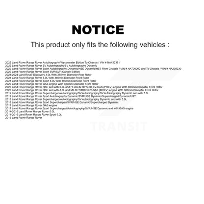 Coated Disc Brake Rotors Front Rear Kit For Land Rover Range Sport Discovery