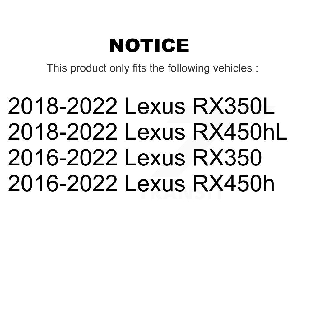 Coated Disc Brake Rotors Front Rear Kit For Lexus RX350 RX450h RX350L RX450hL