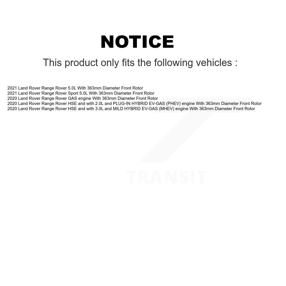 Coated Disc Brake Rotors Front Rear Kit For Land Rover Range Sport