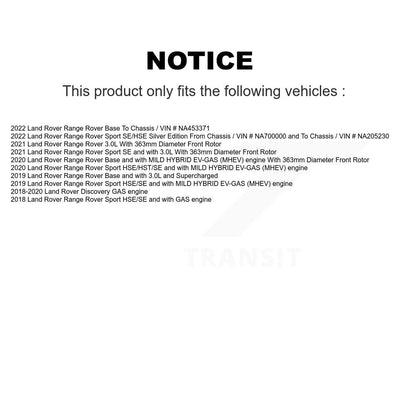 Coated Disc Brake Rotors Front Rear Kit For Land Rover Range Sport Discovery