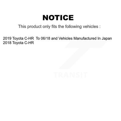 Coated Disc Brake Rotors Front Rear Kit For Toyota C-HR