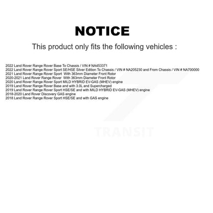 Coated Disc Brake Rotors Front Pair For Land Rover Range Sport Discovery