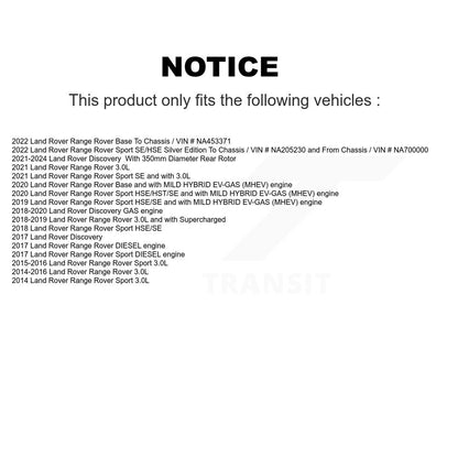 Coated Disc Brake Rotors Rear Pair For Land Rover Range Sport Discovery