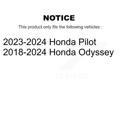 Coated Disc Brake Rotors Rear Pair For Honda Odyssey Pilot