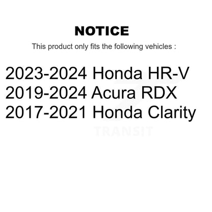 Coated Disc Brake Rotors Rear Pair For Acura RDX Honda HR-V Clarity