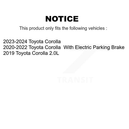 Coated Disc Brake Rotors Rear Pair For Toyota Corolla