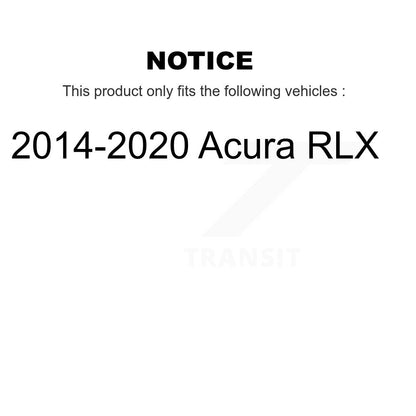 Coated Disc Brake Rotors Rear Pair For 2014-2020 Acura RLX