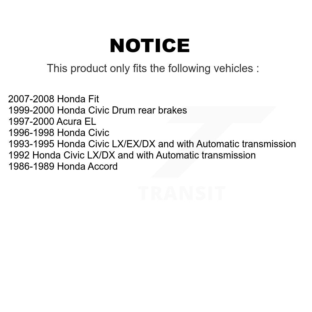 Coated Brake Drums Rear Pair For Honda Fit Civic Acura EL Accord