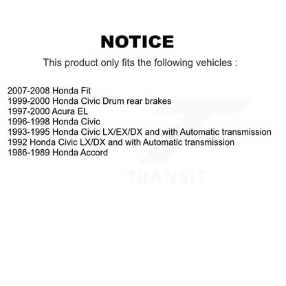 Coated Brake Drums Rear Pair For Honda Fit Civic Acura EL Accord
