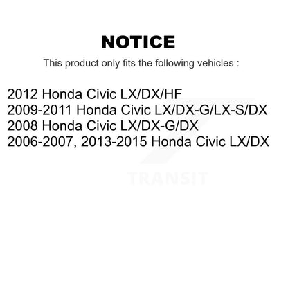 Coated Brake Drums Rear Pair For Honda Civic