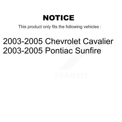 Coated Brake Drums Rear Pair For 2003-2005 Pontiac Sunfire Chevrolet Cavalier