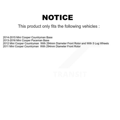 Coated Disc Brake Rotors Front Rear Kit For Mini Cooper Countryman Paceman