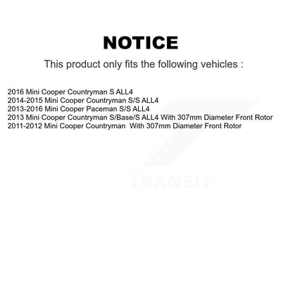 Coated Disc Brake Rotors Front Rear Kit For Mini Cooper Countryman Paceman