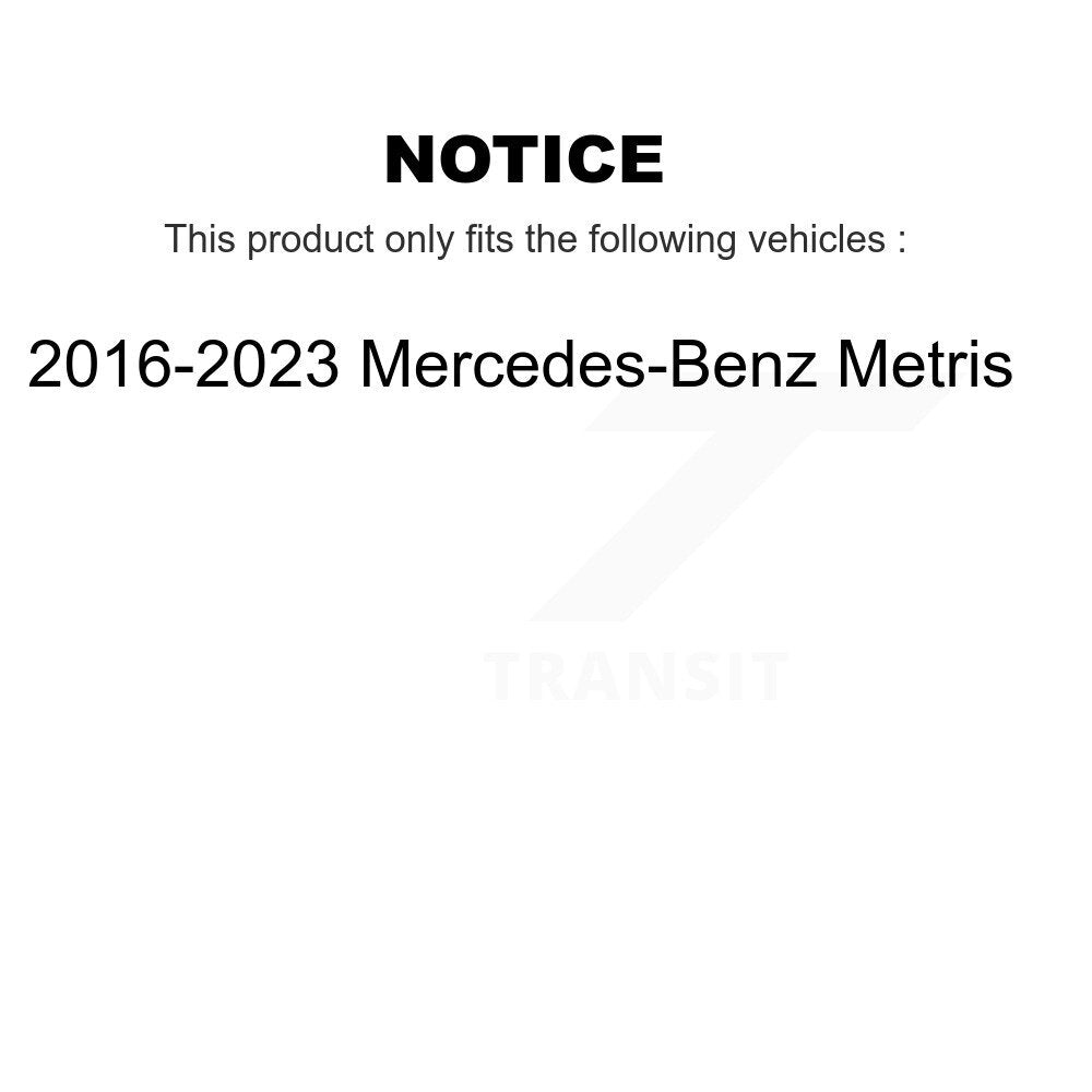 Coated Disc Brake Rotors Front Pair For 2016-2023 Mercedes-Benz Metris