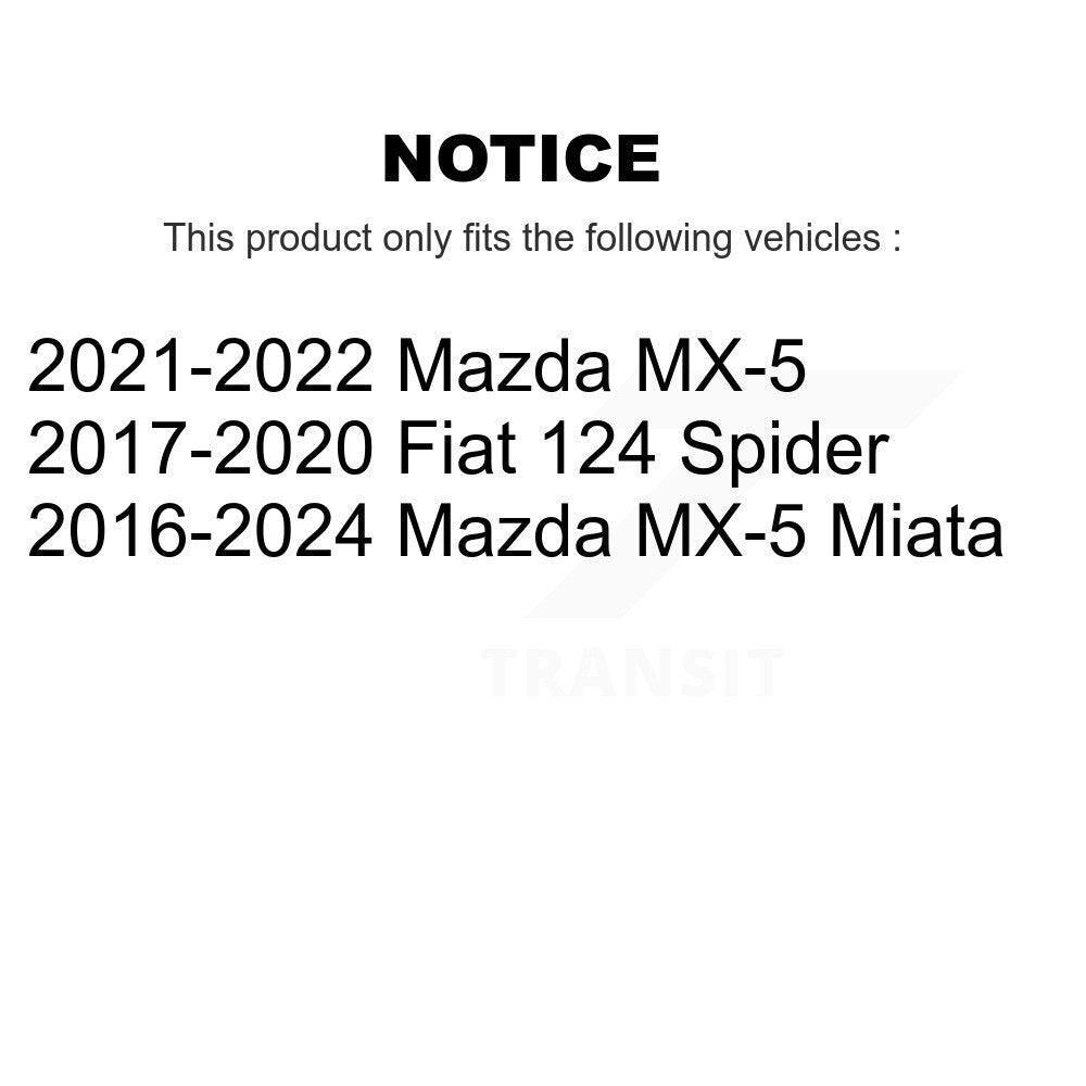 Coated Disc Brake Rotors Rear Pair For Mazda MX-5 Miata Fiat 124 Spider