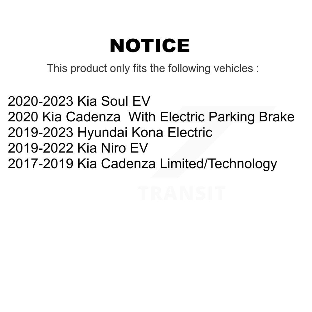 Coated Brake Rotors Rear Pair For Hyundai Kona Electric Kia Soul EV Niro Cadenza