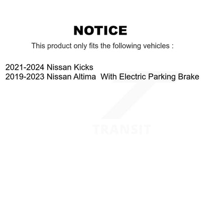 Coated Disc Brake Rotors Rear Pair For Nissan Kicks Altima