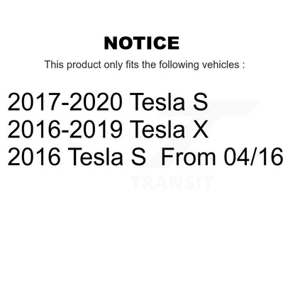 Coated Disc Brake Rotors Rear Pair For Tesla S X