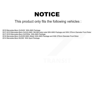 Coat Brake Rotors Front Rear Kit For Mercedes-Benz GLE43 AMG GLE400 GLE450 ML550