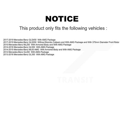 Coat Brake Rotor Front Rear Kit For Mercedes-Benz GL350 GLS450 GLS550 GL550 ML63