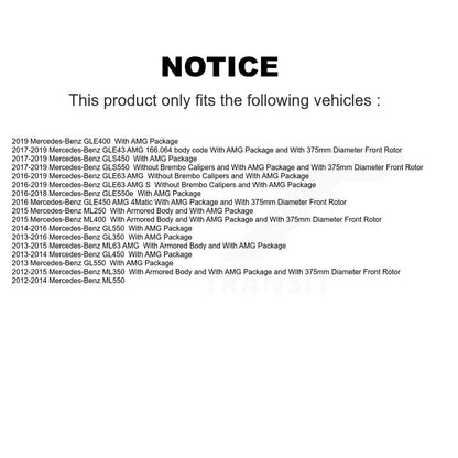 Coat Brake Rotor Front Pair For Mercedes-Benz ML350 GL350 GLE43 AMG GLS450 ML400