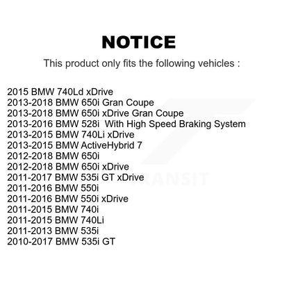 Coated Brake Rotor Front Kit For BMW 550i xDrive 650i Gran Coupe 535i GT 740Li 7