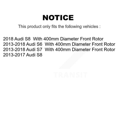 Coated Disc Brake Rotors Front Rear Kit For Audi S6 S7 S8