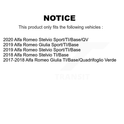 Coated Disc Brake Rotors Rear Pair For Alfa Romeo Stelvio Giulia