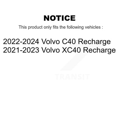 Coated Disc Brake Rotors Front Rear Kit For Volvo XC40 Recharge C40