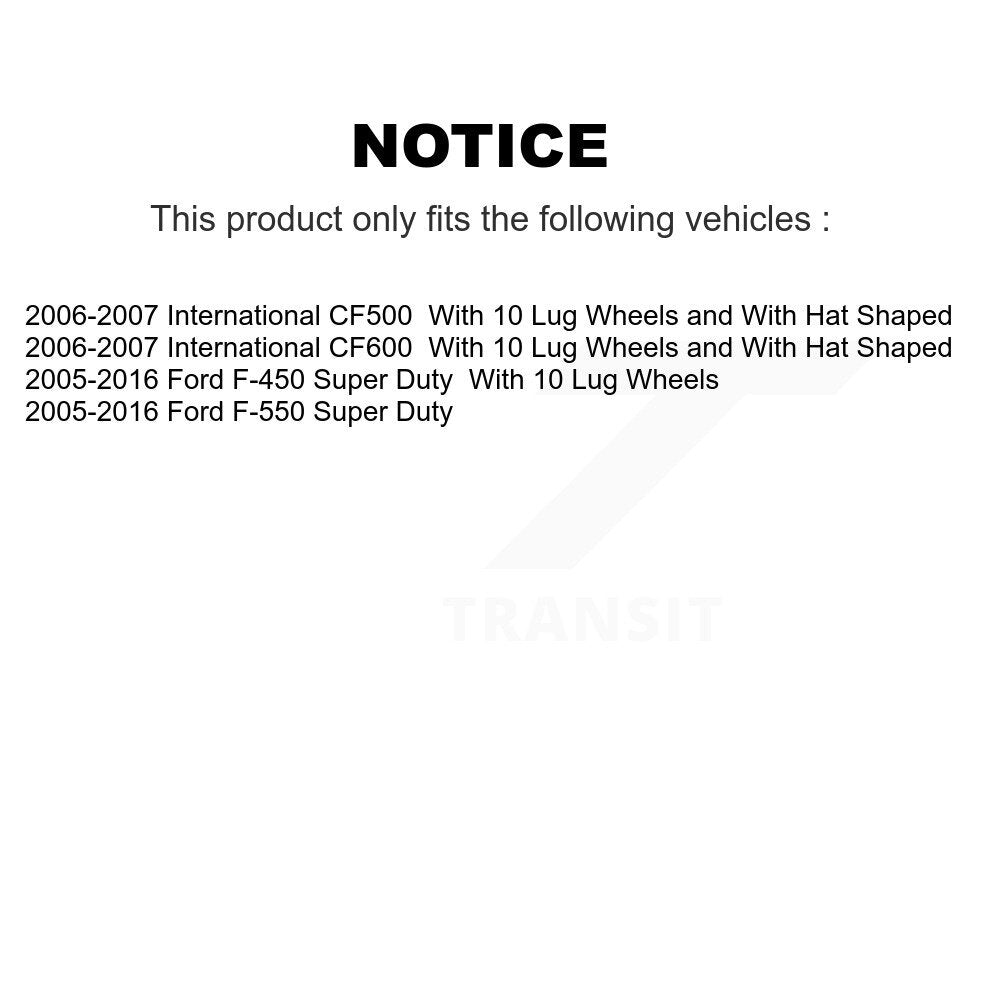 Coated Brake Rotors Front Rear Kit For Ford F-450 Super Duty F-550 International