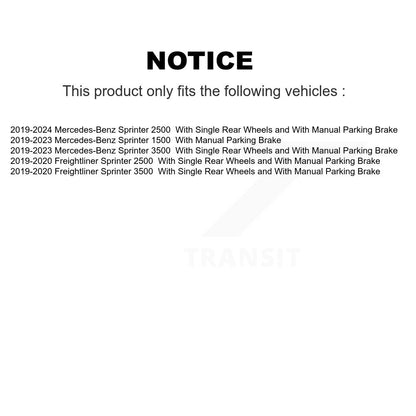 Coated Brake Rotors Rear Pair For Mercedes-Benz Sprinter 2500 3500 Freightliner