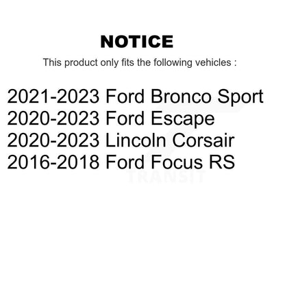 Coated Brake Rotors Rear Pair For Ford Escape Bronco Sport Focus Lincoln Corsair