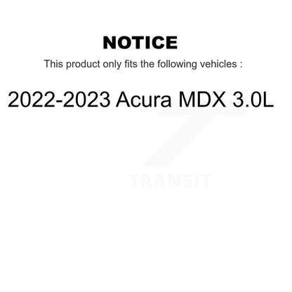 Coated Disc Brake Rotors Front Rear Kit For 2022-2023 Acura MDX 3.0L