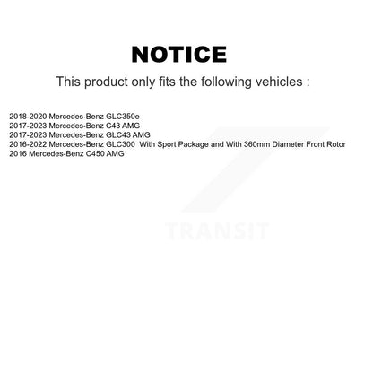 Coat Disc Brake Rotor Front Rear Kit For Mercedes-Benz GLC300 C43 AMG GLC43 C450