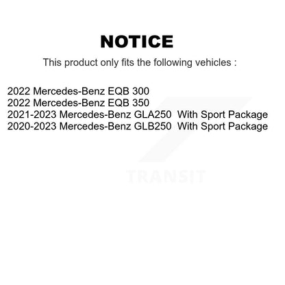 Coat Disc Brake Rotor Front Rear Kit For Mercedes-Benz GLB250 GLA250 EQB 350 300