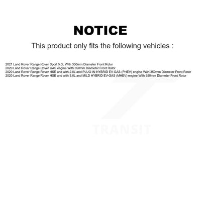 Coated Disc Brake Rotors Front Rear Kit For Land Rover Range Sport
