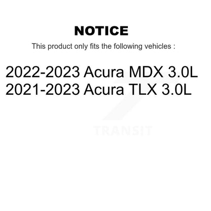 Coated Disc Brake Rotors Front Pair For Acura MDX TLX 3.0L