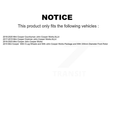 Coated Disc Brake Rotors Front Pair For Mini Cooper Countryman Clubman