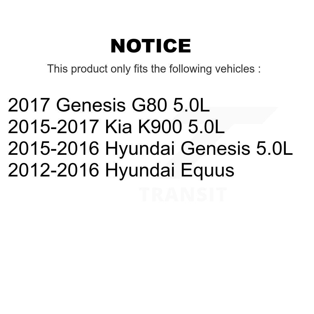 Coated Disc Brake Rotors Front Pair For Hyundai Genesis Equus G80 Kia K900