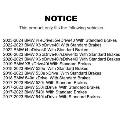 Coated Disc Brake Rotors Front Pair For BMW X5 i4 X6 530i xDrive 540i 530e 540d