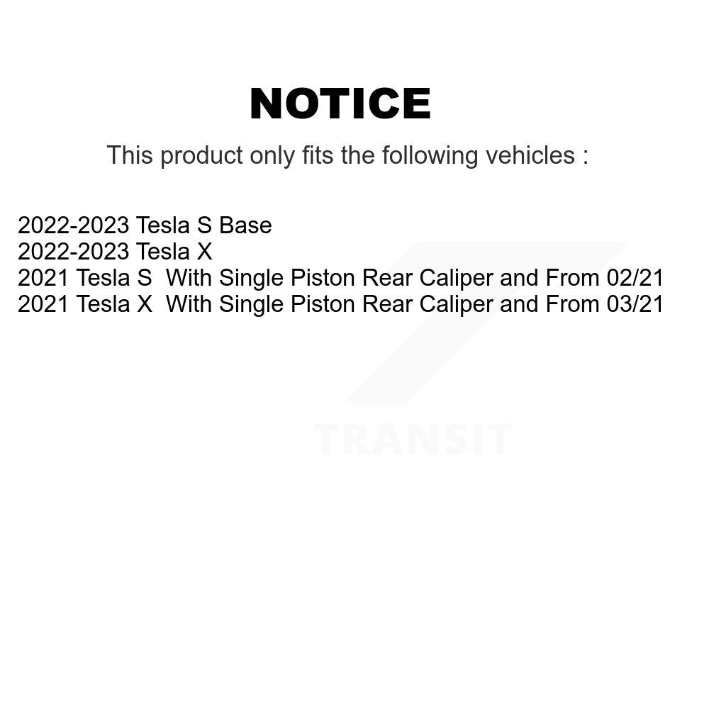 Coated Disc Brake Rotors Rear Pair For Tesla X S