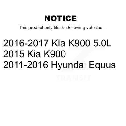Coated Disc Brake Rotors Rear Pair For Hyundai Equus Kia K900