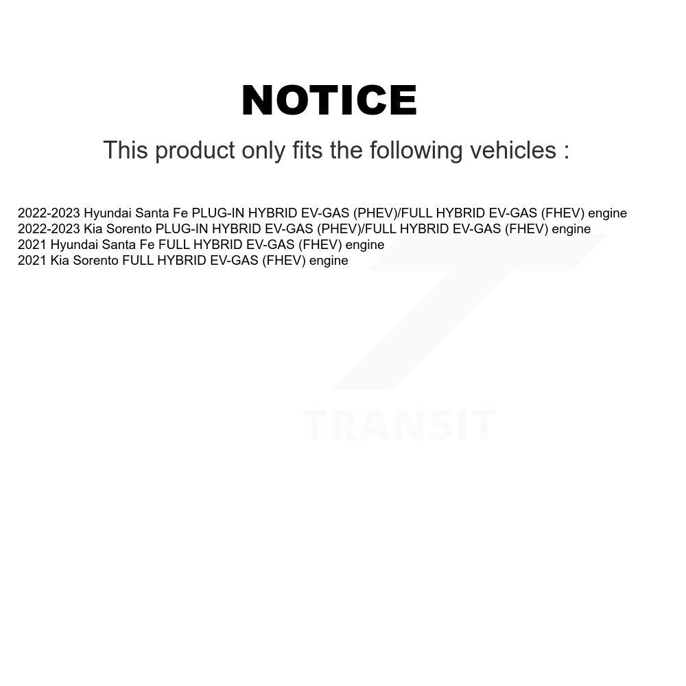 Coated Disc Brake Rotors Rear Pair For Hyundai Santa Fe Kia Sorento