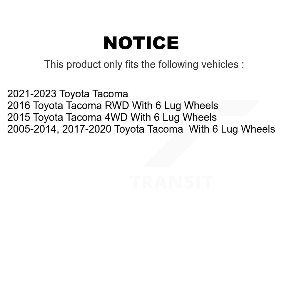 Disc Brake Rotors Drums Kit Front Rear For Toyota Tacoma