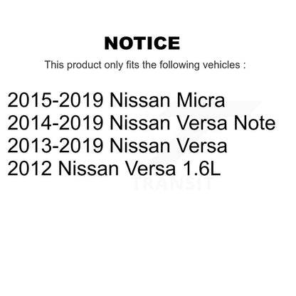 Coated Brake Drums Rear Pair For Nissan Micra Versa Note