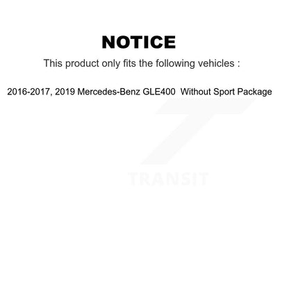 Ceramic Pad And Coated Disc Brake Rotors Front Rear Kit For Mercedes-Benz GLE400