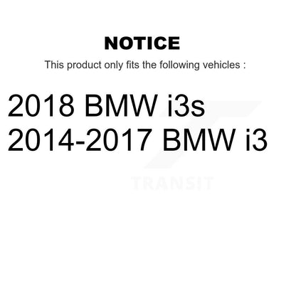 Coated Disc Brake Rotors And Semi-Metallic Pads Front Kit For BMW i3 i3s