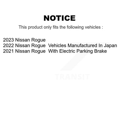 Coated Disc Brake Rotors And Ceramic Pads Rear Kit For Nissan Rogue