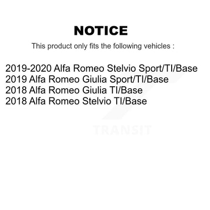 Coated Disc Brake Rotor Ceramic Pad Front Rear Kit For Alfa Romeo Stelvio Giulia