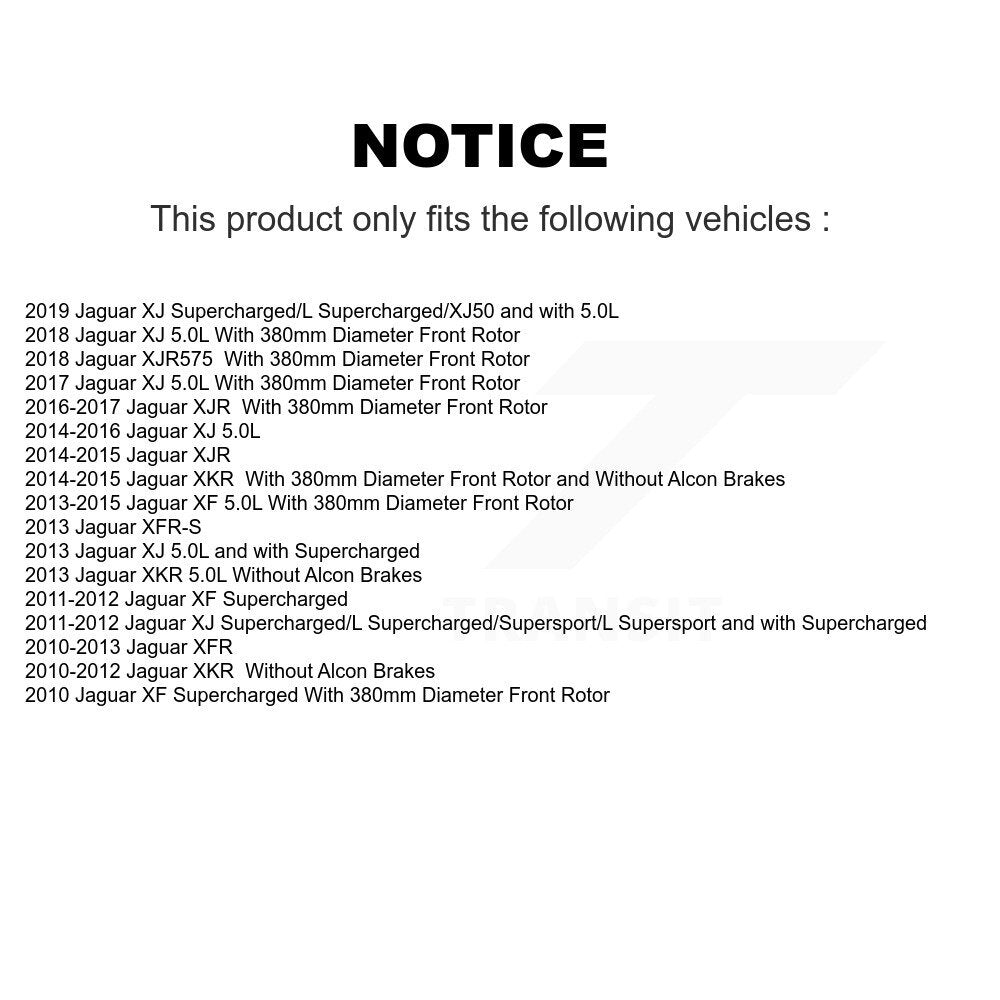 Coat Brake Rotors Ceramic Pad Front Kit For Jaguar XF XJ XKR XFR XKR-S XFR-S XJR